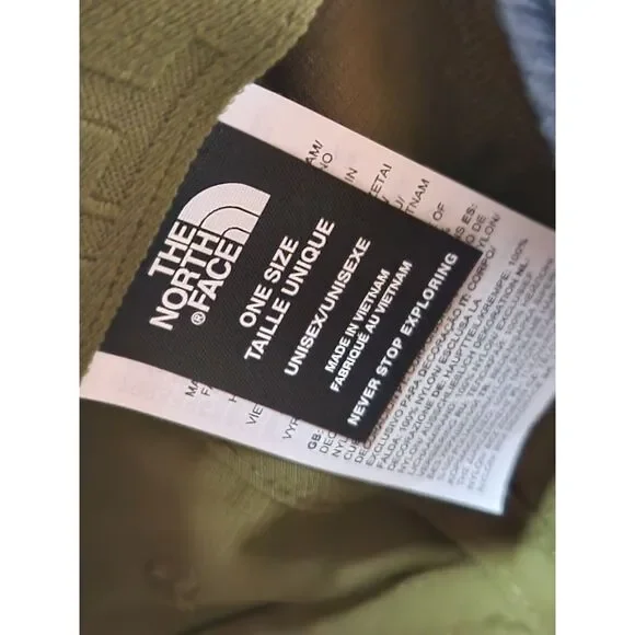 The North Face Olive Green Nylon Cap Unisex One Size Lightweight Hat NWT - Picture 3 of 5